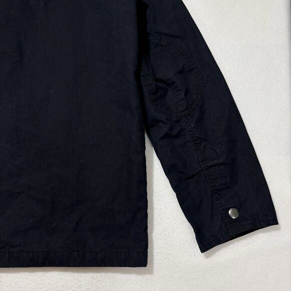 Old Navy Men’s Medium Black Canvas Jacket Snap Button Utility Military Coat - Picture 13 of 14